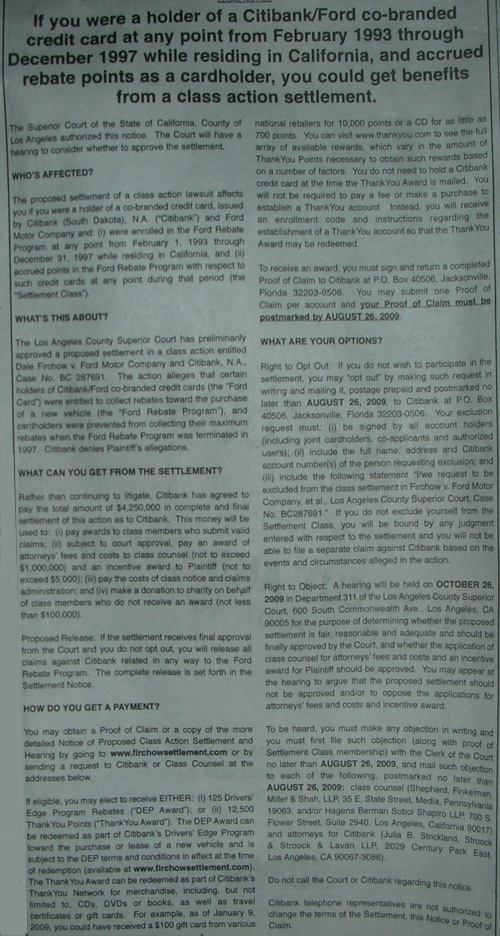 Firchow Class Action Lawsuit Settlement Legal Notice Firchow Class Action Lawsuit Settlement Legal Notice